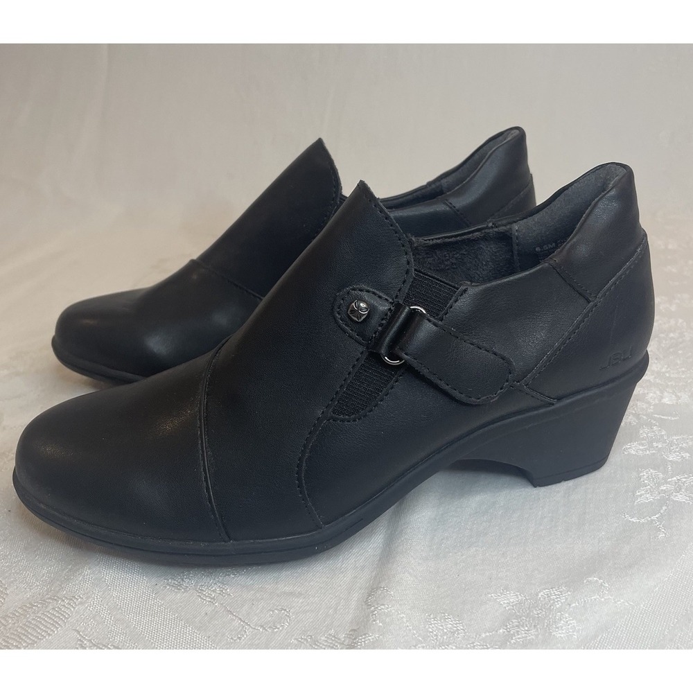 JBU by Jambu Women's Kyley Wedge Shoes Black Size 6.5 Slip-On Comfort Loafers